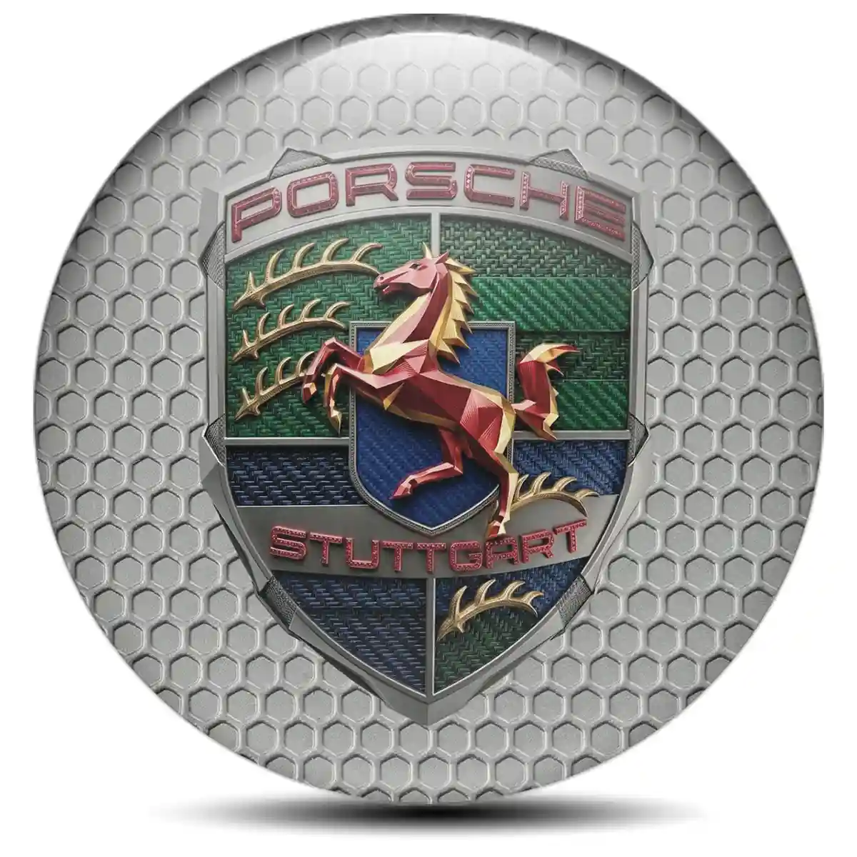 Porsche Logo Sticker Interior Elegance