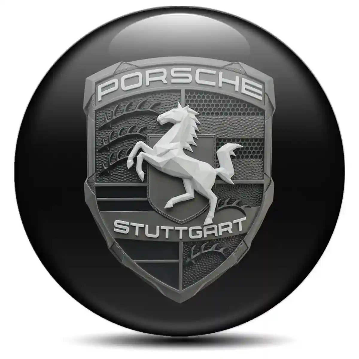Porsche Logo Sticker Sport Tuning