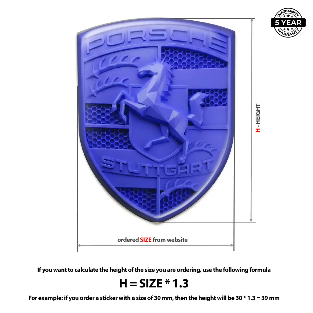 Porsche Silicone Badge Sleek Style