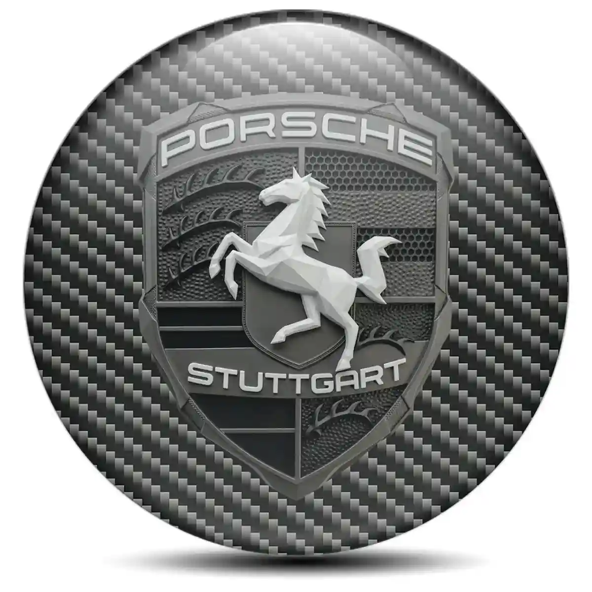 Porsche Silicone Emblem Cabin Style