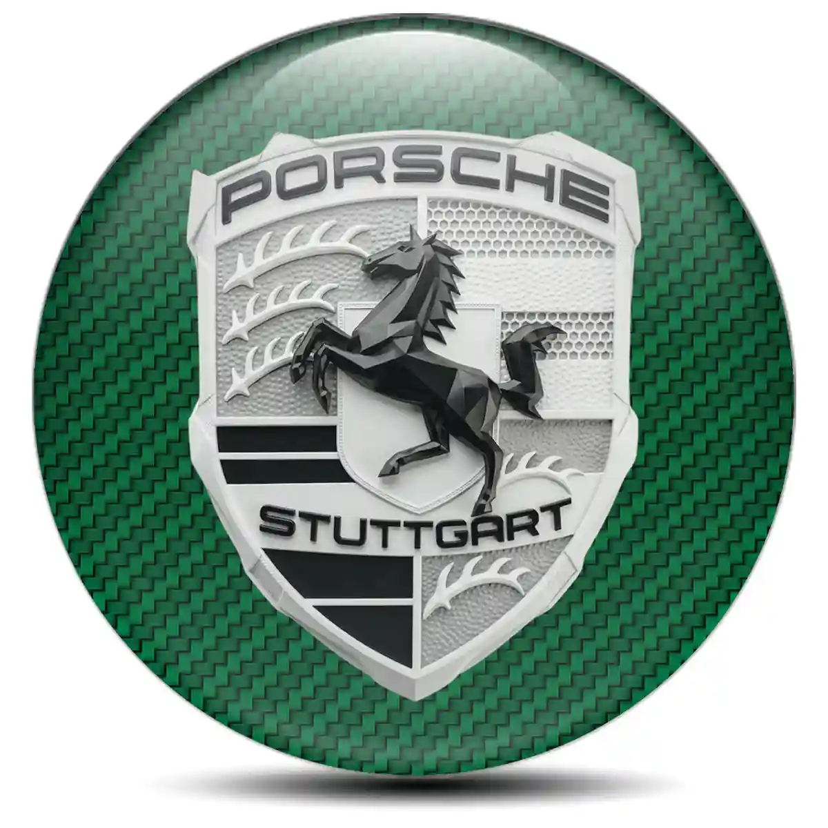 Porsche Silicone Emblem Outer Style