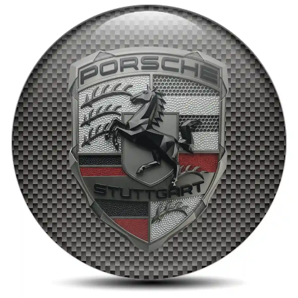 Porsche Silicone Emblem Resin Luxe