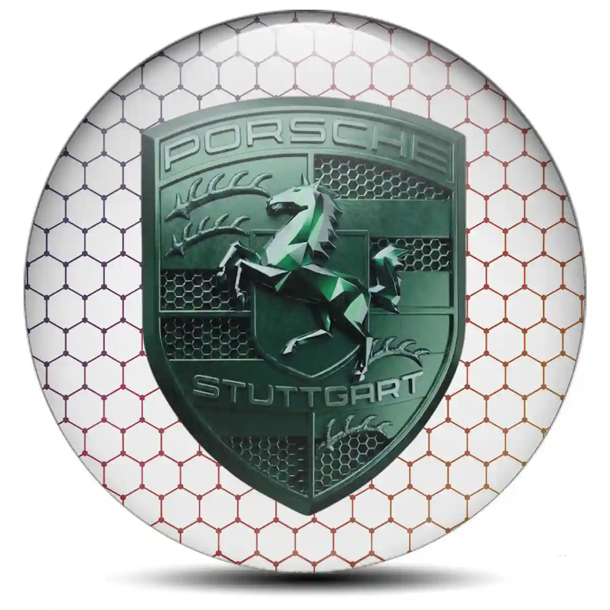Porsche Silicone Emblem Self-Adhesive Cabin Style