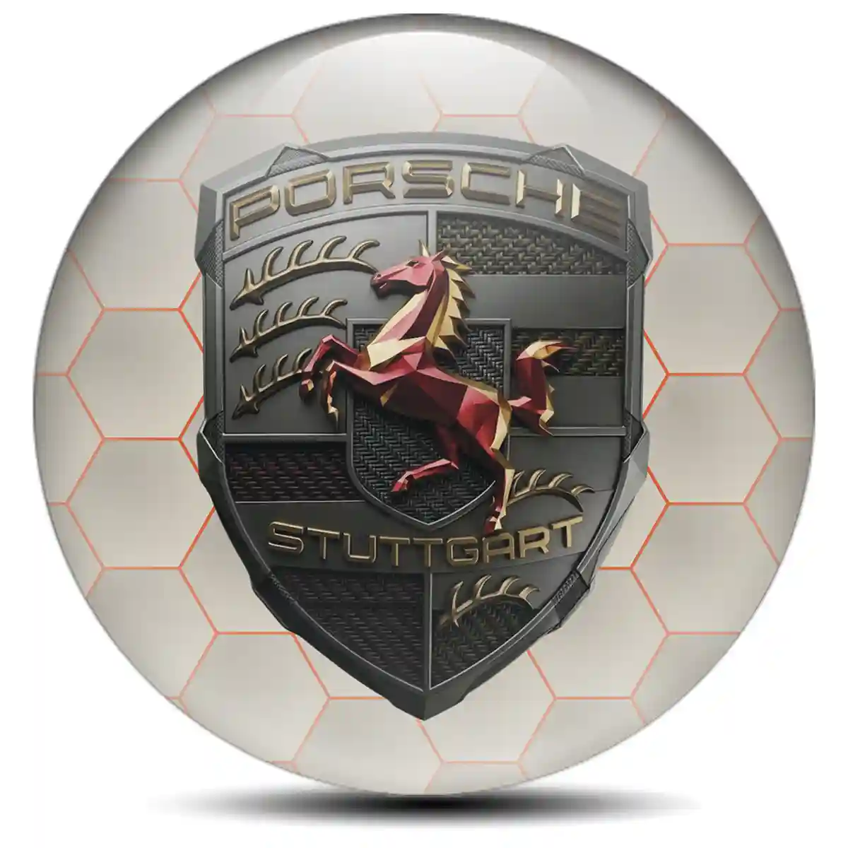 Porsche Silicone Emblem Self-Adhesive Elite Edition