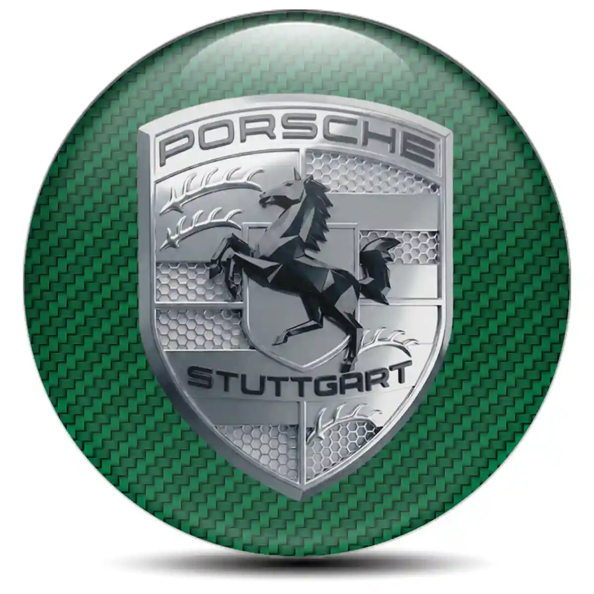 Porsche Silicone Emblem Self-Adhesive Exclusive Series
