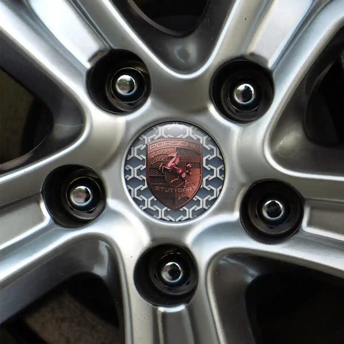 Porsche Silicone Emblem Self-Adhesive Exterior Luxe