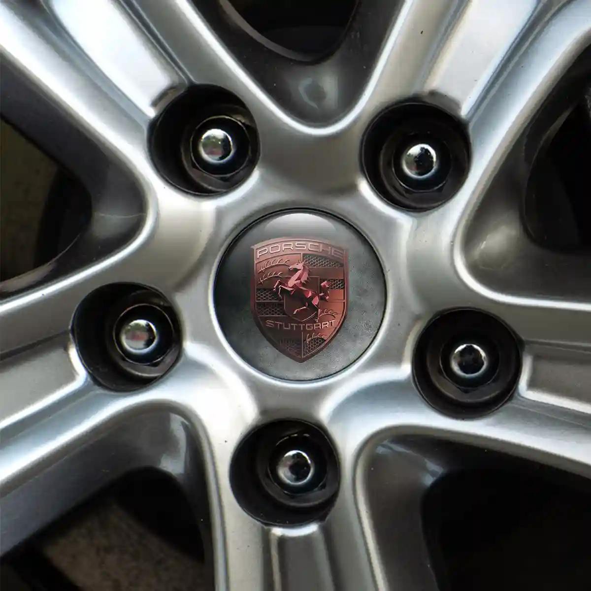 Porsche Silicone Emblem Self-Adhesive Premium Dome