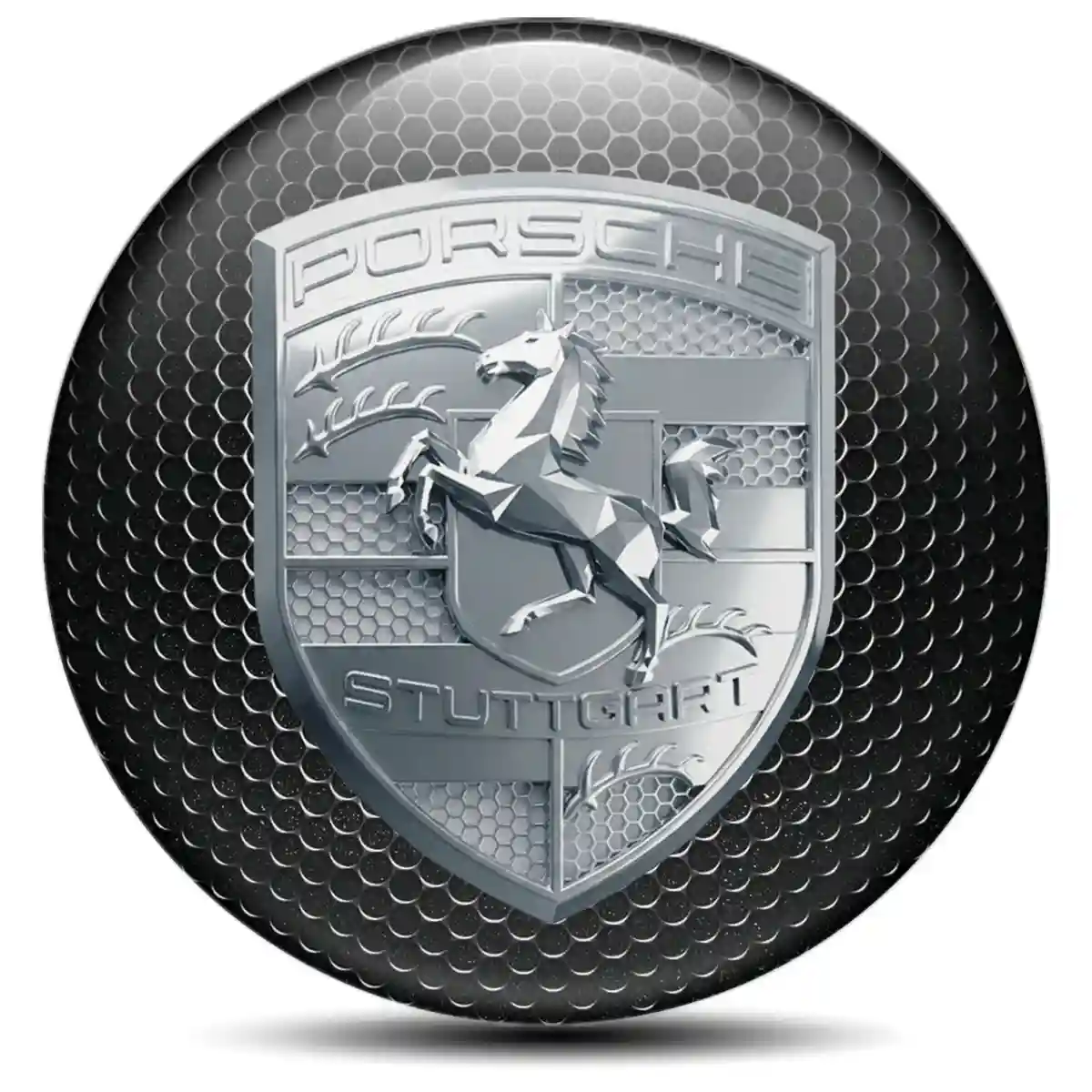 Porsche Silicone Emblem Self-Adhesive Sport Tuning