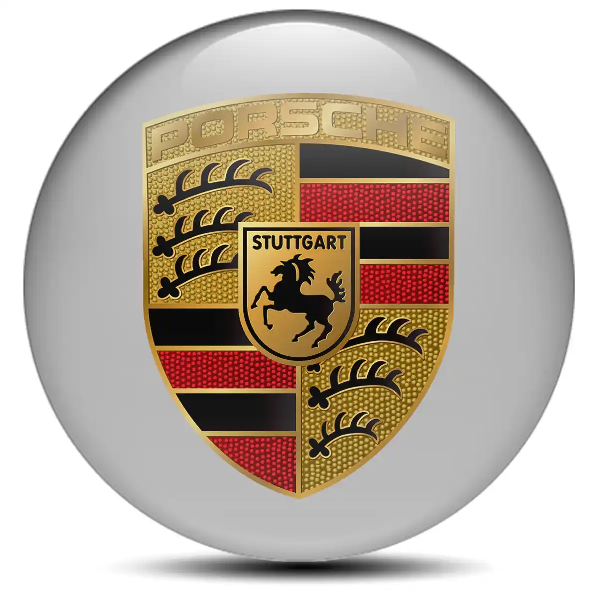 Porsche Silicone Emblem Self-Adhesive Stylish Design