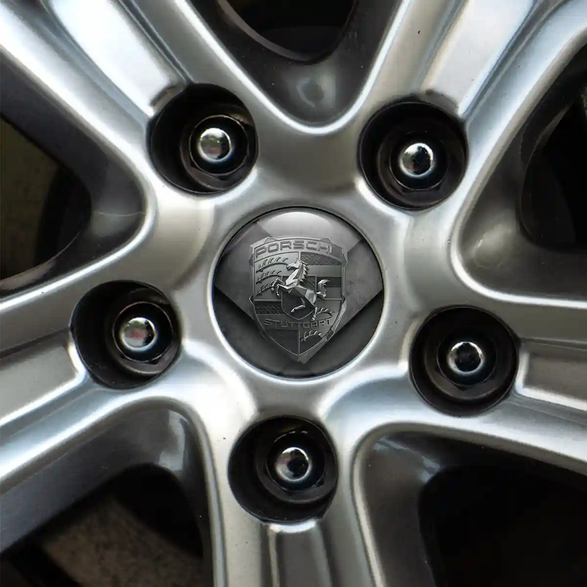 Porsche Silicone Emblem Self-Adhesive Superior Craft