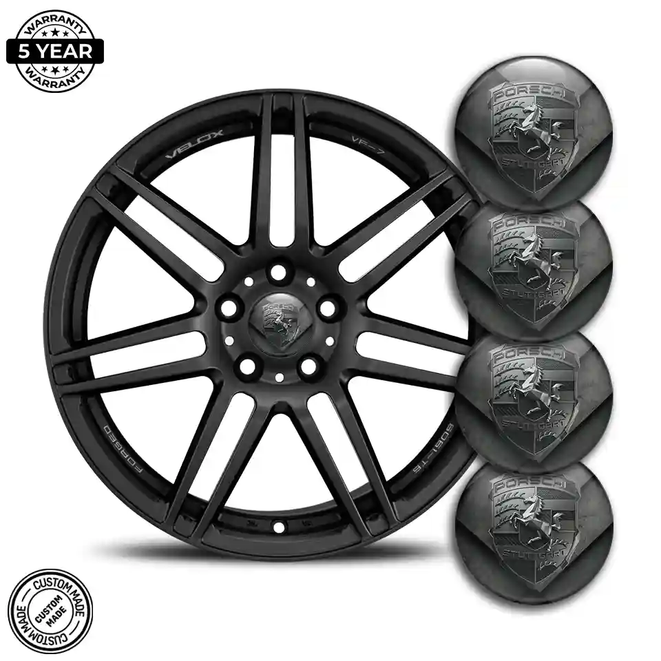 Porsche Silicone Emblem Self-Adhesive Superior Craft