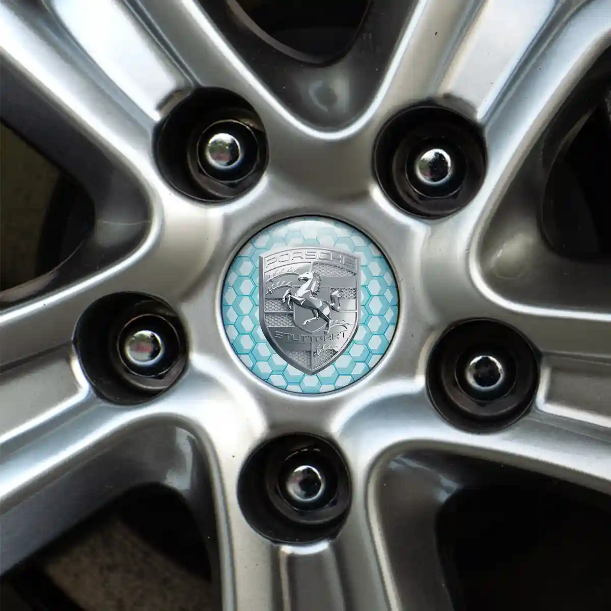 Porsche Silicone Emblem Sleek Style