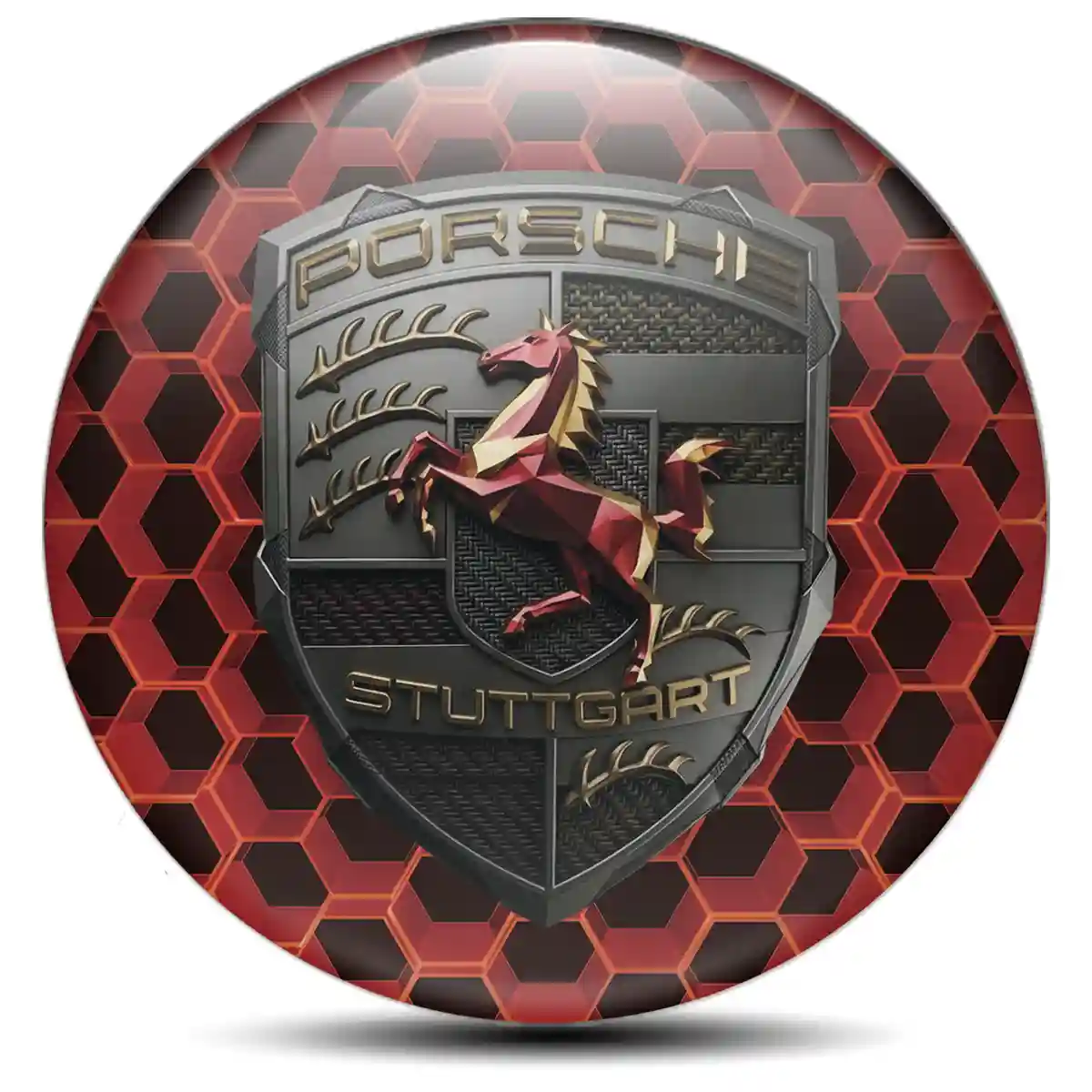 Porsche Silicone Emblem Street Tuning