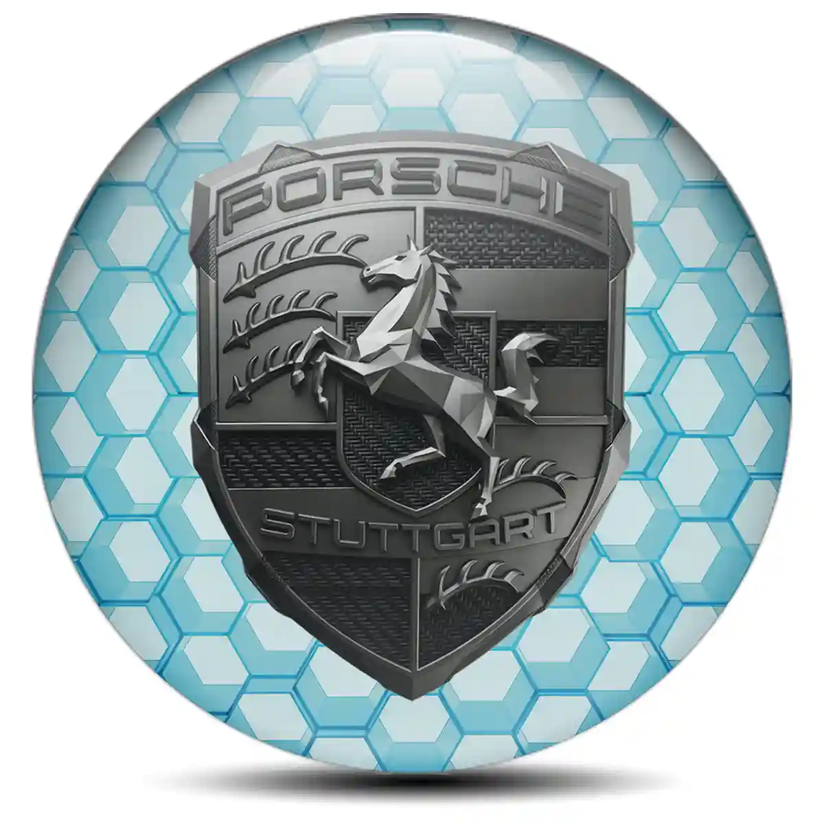 Porsche Silicone Sticker Refined Design