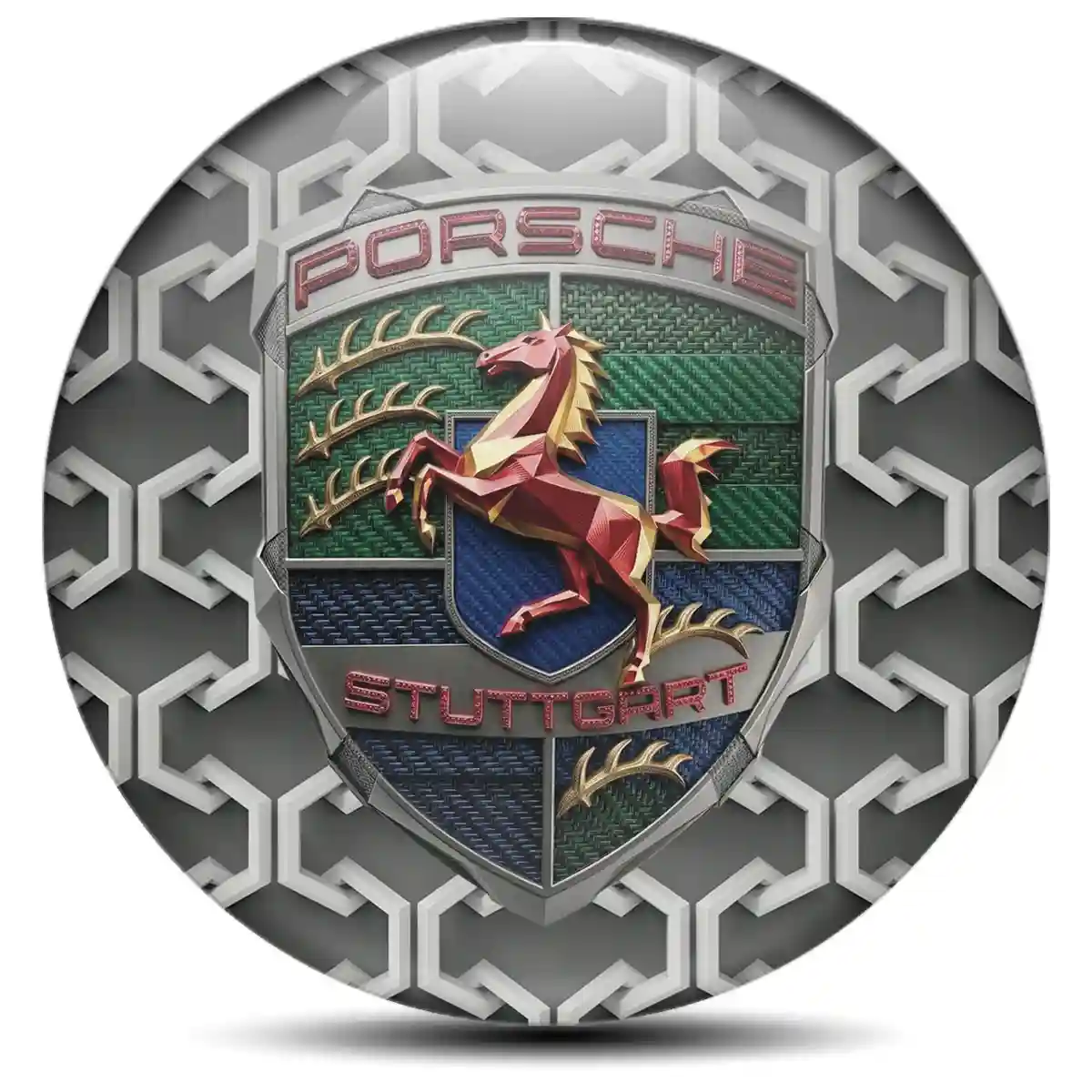 Porsche Silicone Sticker Resin Luxe