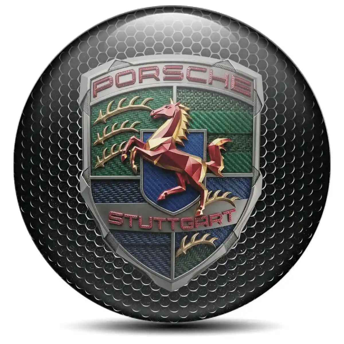Porsche Silicone Sticker Self-Adhesive Cabin Style