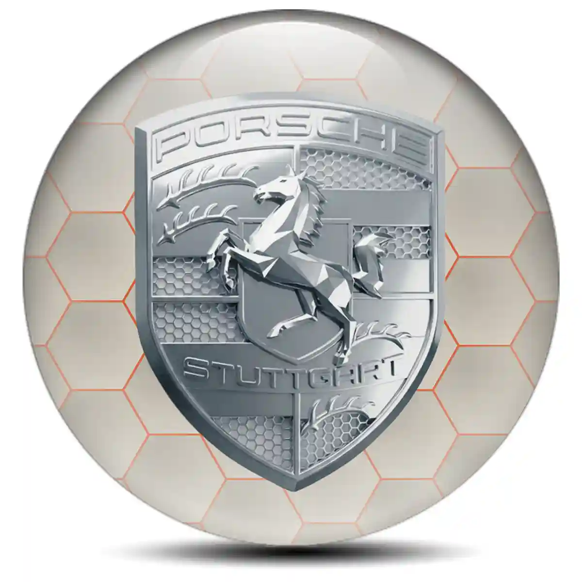 Porsche Silicone Sticker Self-Adhesive Exterior Luxe