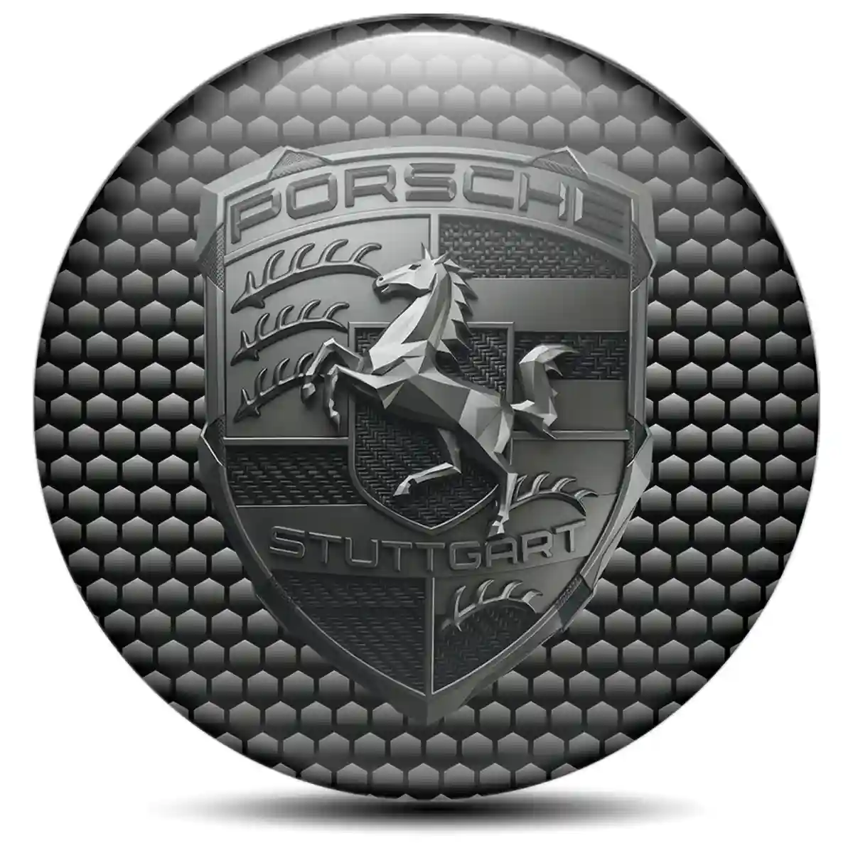 Porsche Silicone Sticker Self-Adhesive Interior Elegance