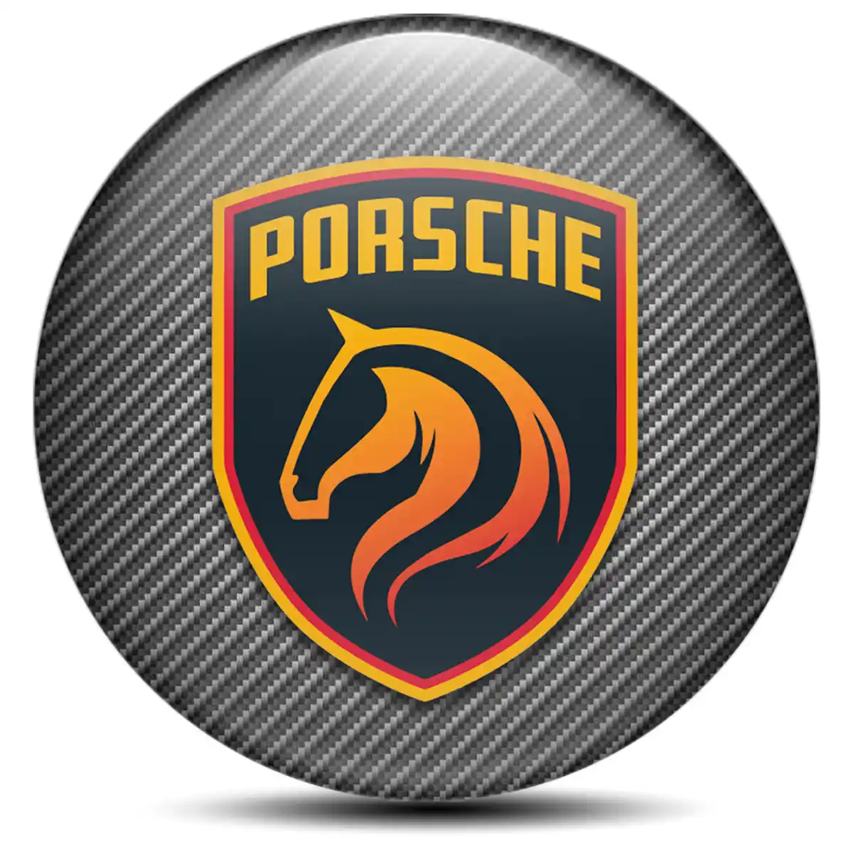 Porsche Silicone Sticker Self-Adhesive Premium Edition