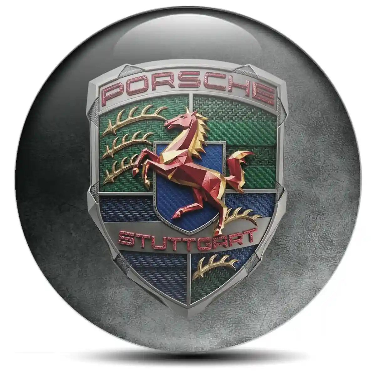 Porsche Silicone Sticker Self-Adhesive Prime Quality