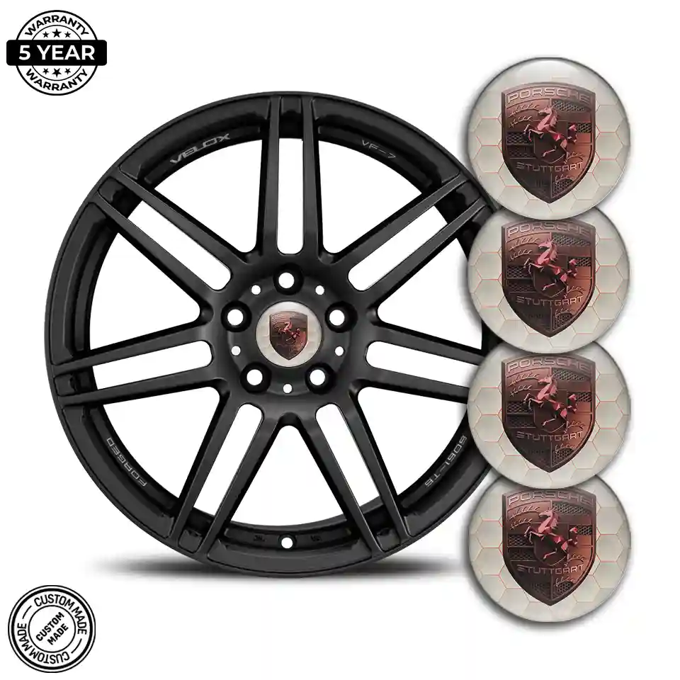 Porsche Silicone Sticker Self-Adhesive Resin Luxe