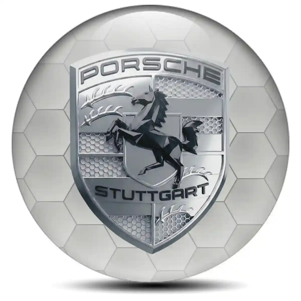 Porsche Silicone Sticker Self-Adhesive Sleek Style