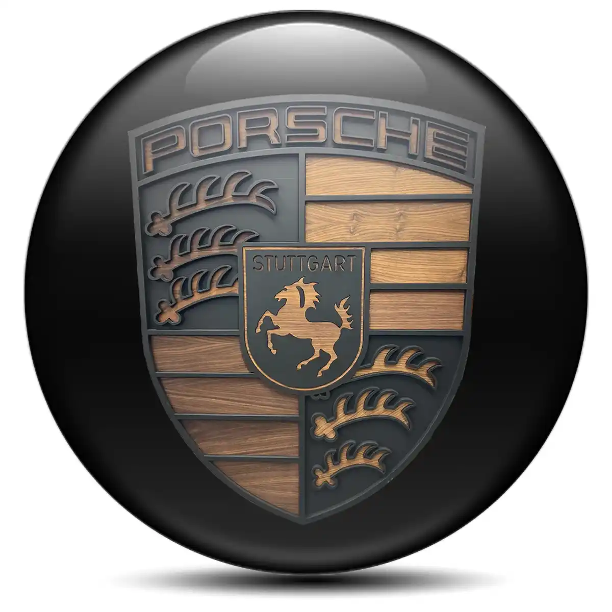 Porsche Silicone Sticker Self-Adhesive Stylish Design