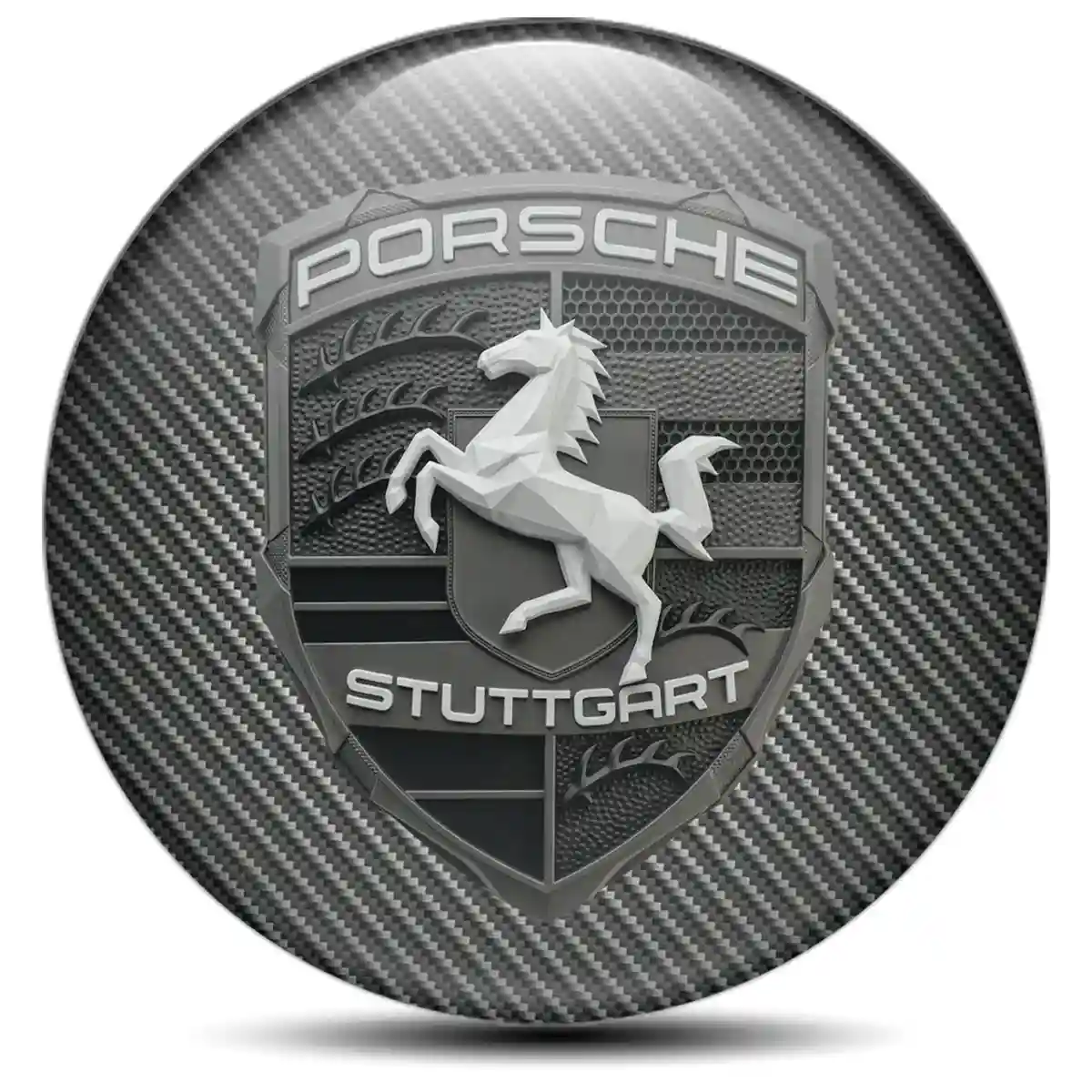 Porsche Sticker Epoxy 3D Gel Branded Line