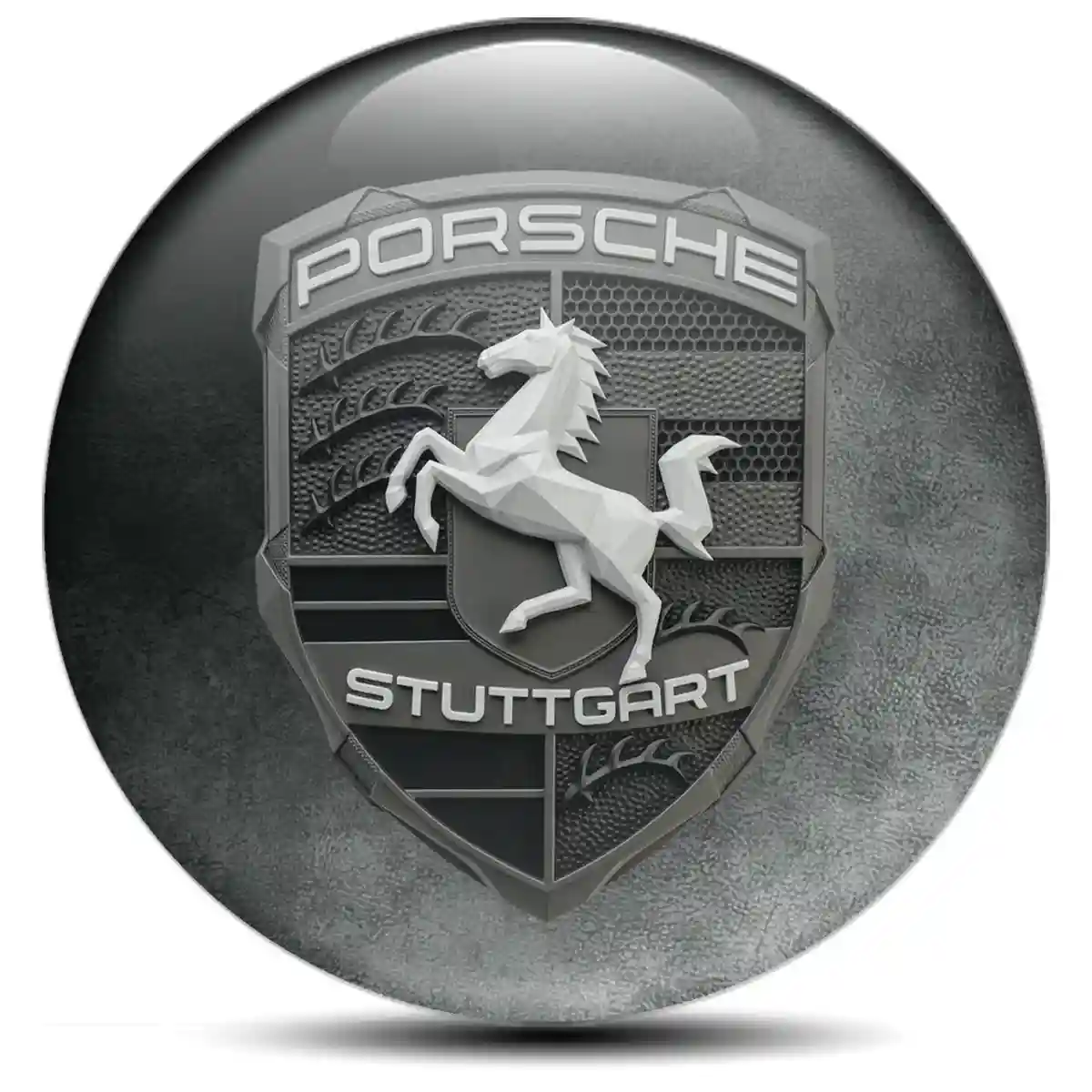 Porsche Sticker Epoxy 3D Gel Marked Edition