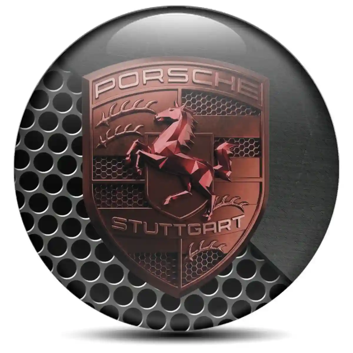 Porsche Sticker Epoxy 3D Gel Prime Quality