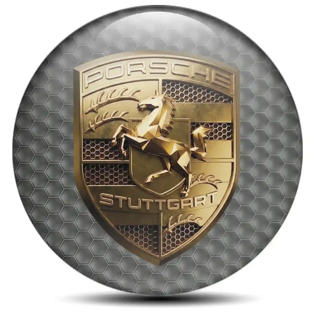 Porsche Sticker Epoxy 3D Gel Resin Elite