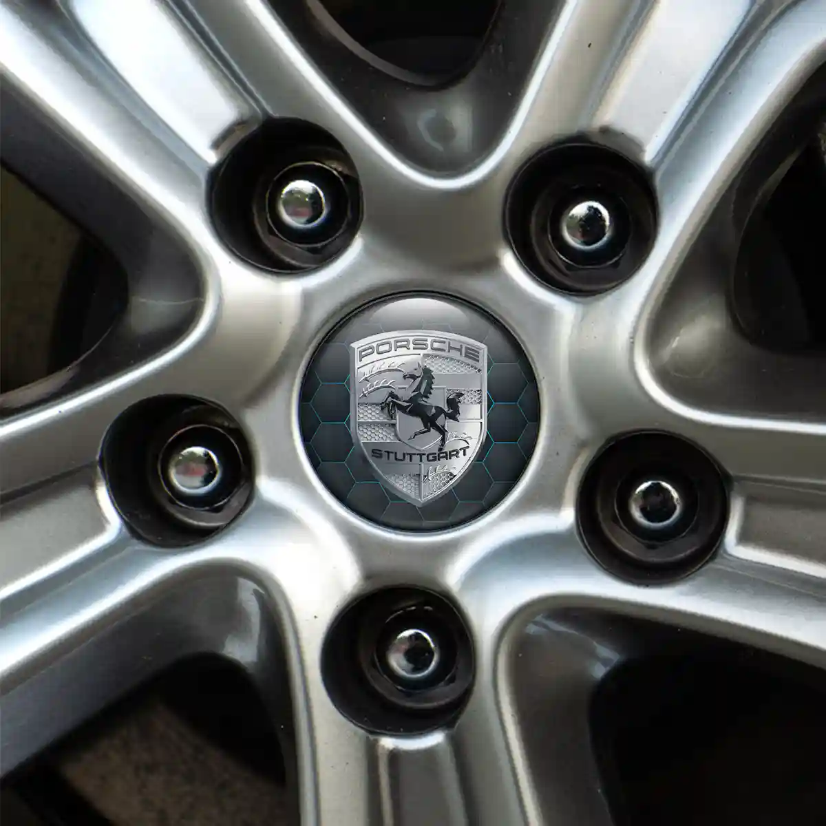 Porsche Sticker Epoxy 3D Gel Resin Luxe