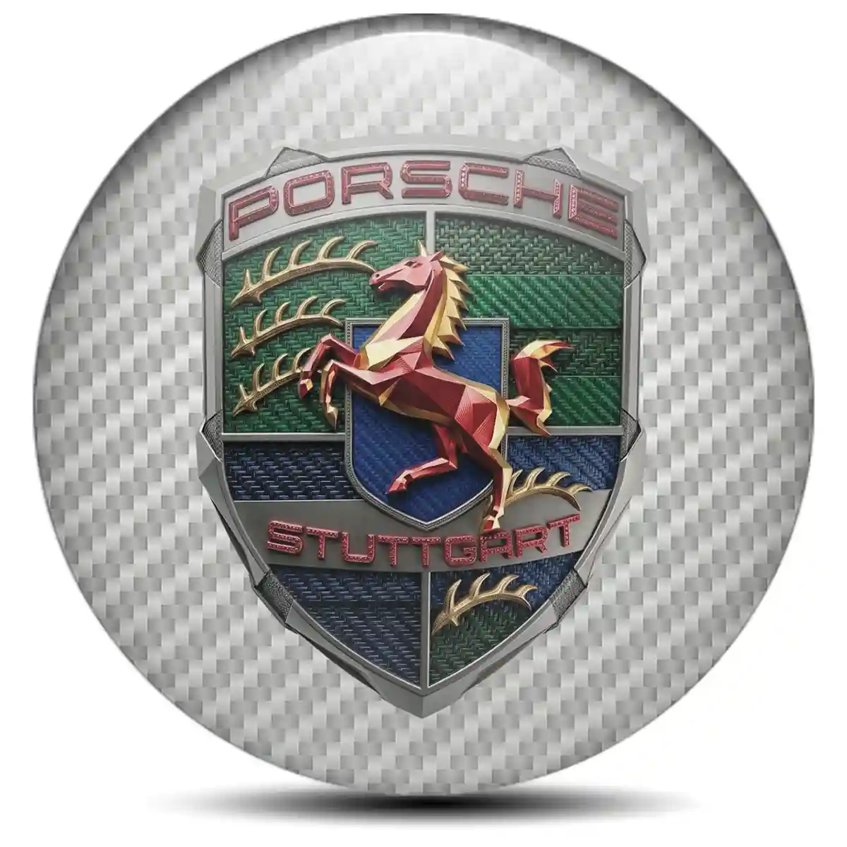 Porsche Sticker Epoxy 3D Gel Sleek Style