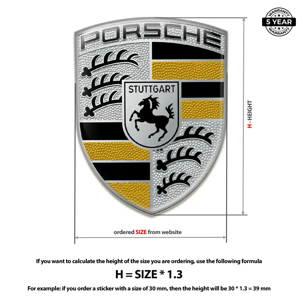 Porsche Sticker Sleek Style