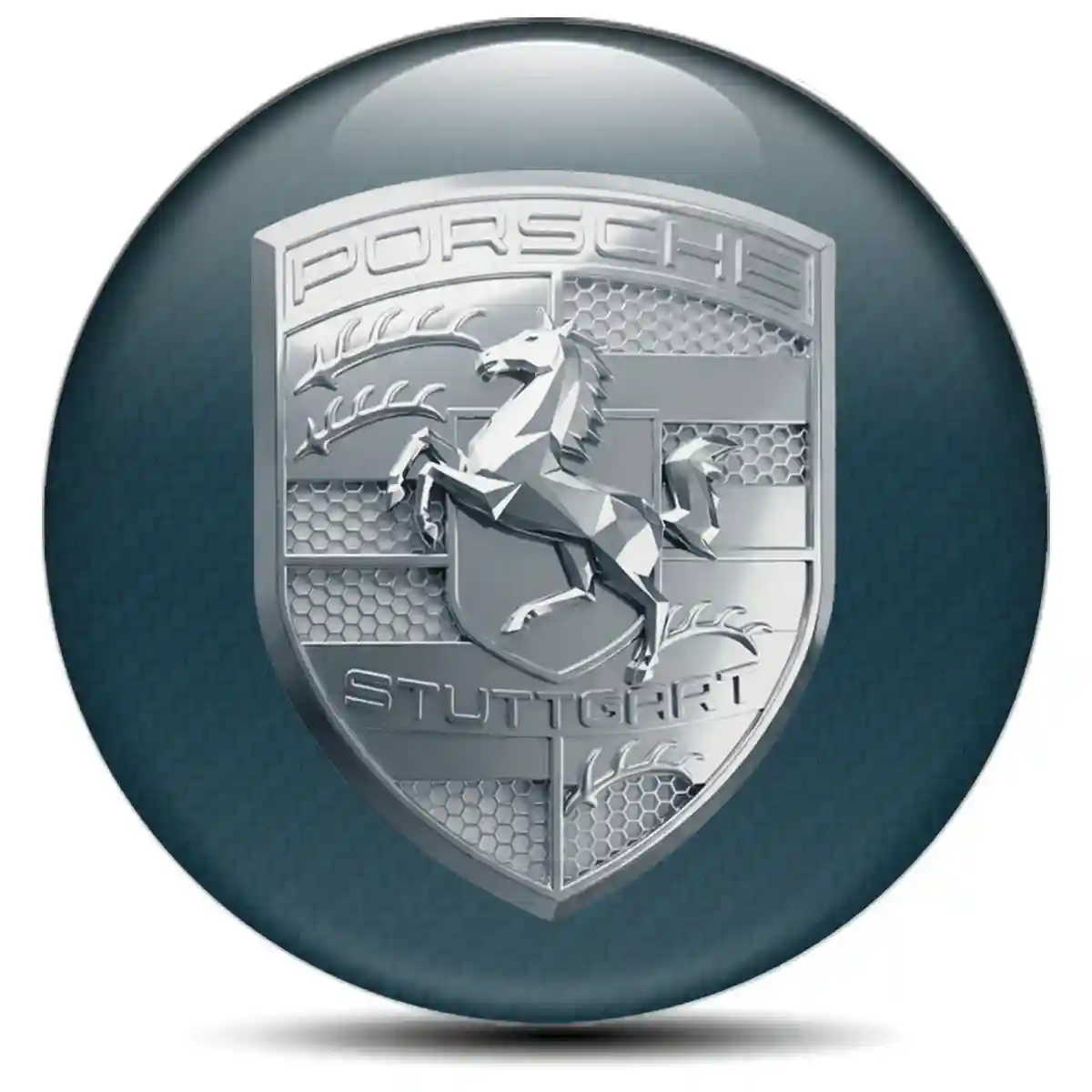 Porsche Wheel Emblem Self-Adhesive Branded Line