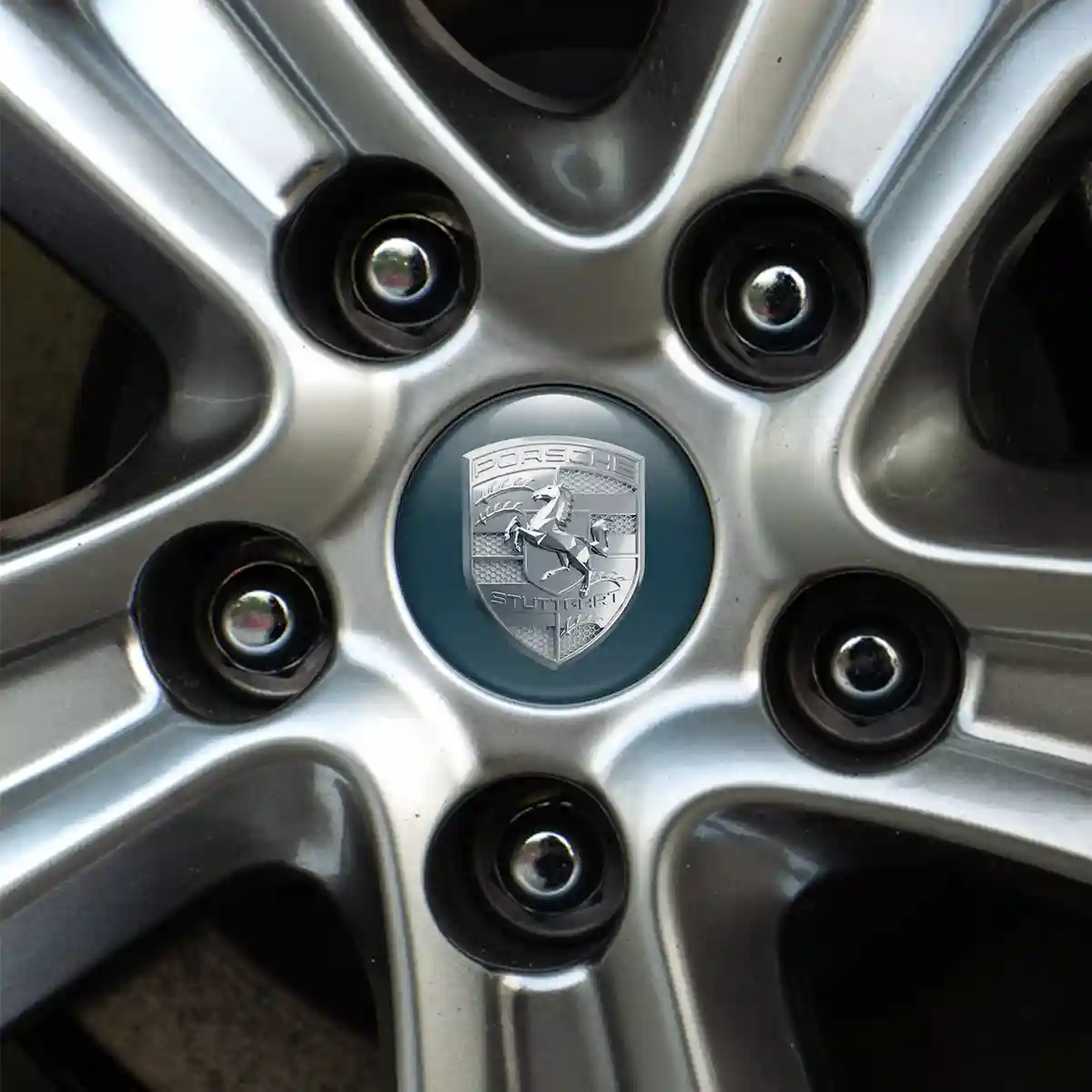 Porsche Wheel Emblem Self-Adhesive Branded Line