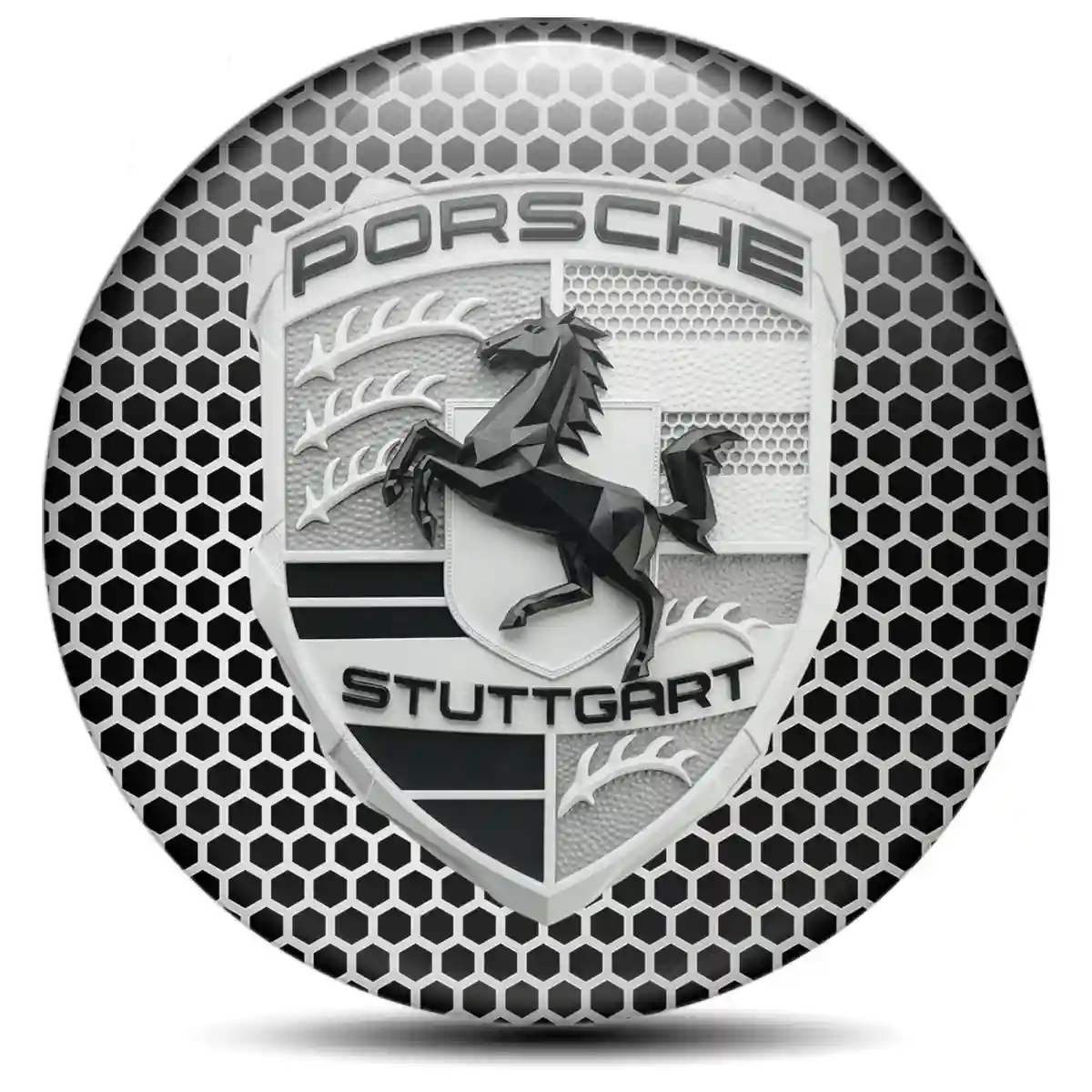 Porsche Wheel Emblem Self-Adhesive Deluxe Edition