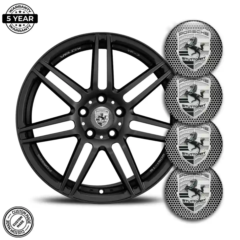 Porsche Wheel Emblem Self-Adhesive Deluxe Edition