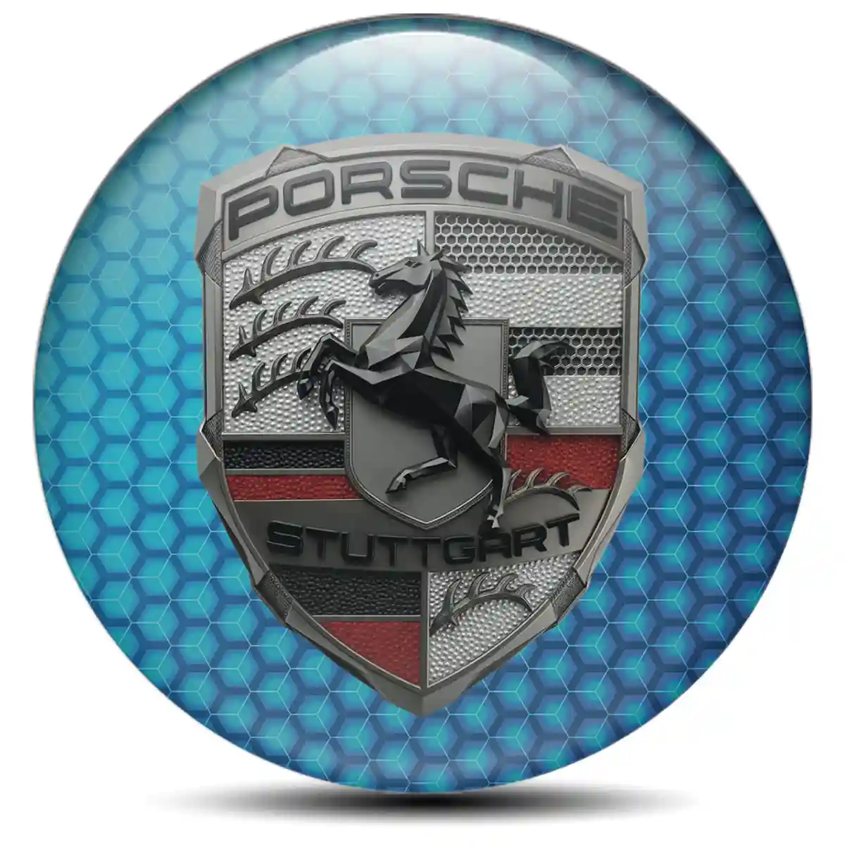 Porsche Wheel Emblem Self-Adhesive Elite Edition