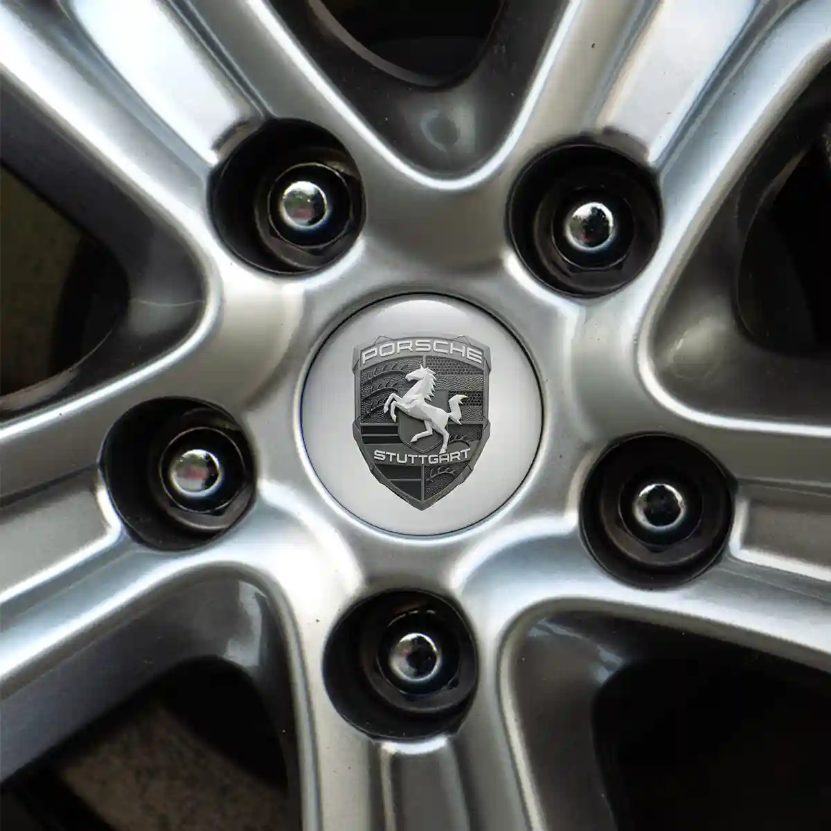 Porsche Wheel Emblem Self-Adhesive Elite Finish