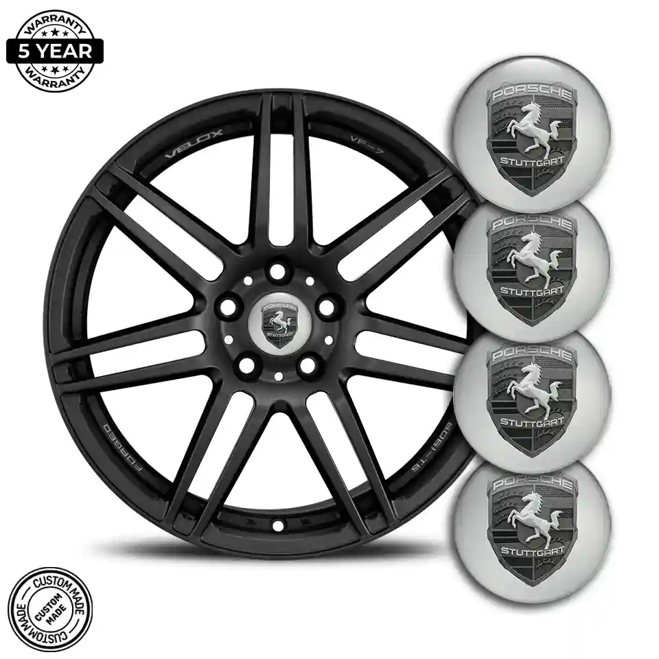 Porsche Wheel Emblem Self-Adhesive Elite Finish