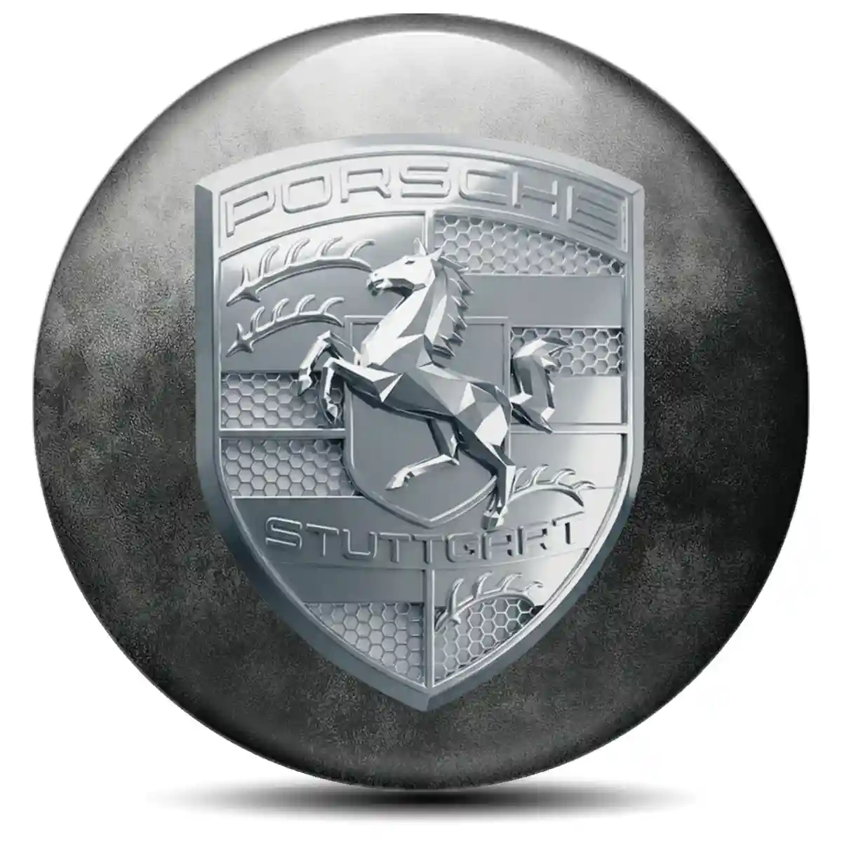 Porsche Wheel Emblem Self-Adhesive Interior Elegance