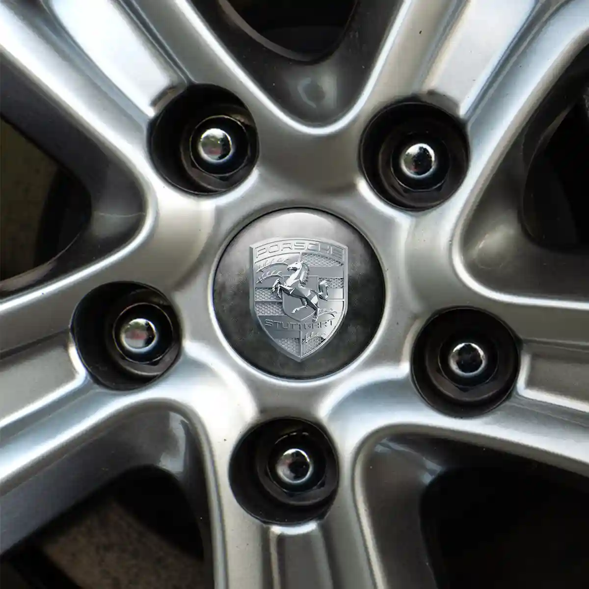 Porsche Wheel Emblem Self-Adhesive Interior Elegance