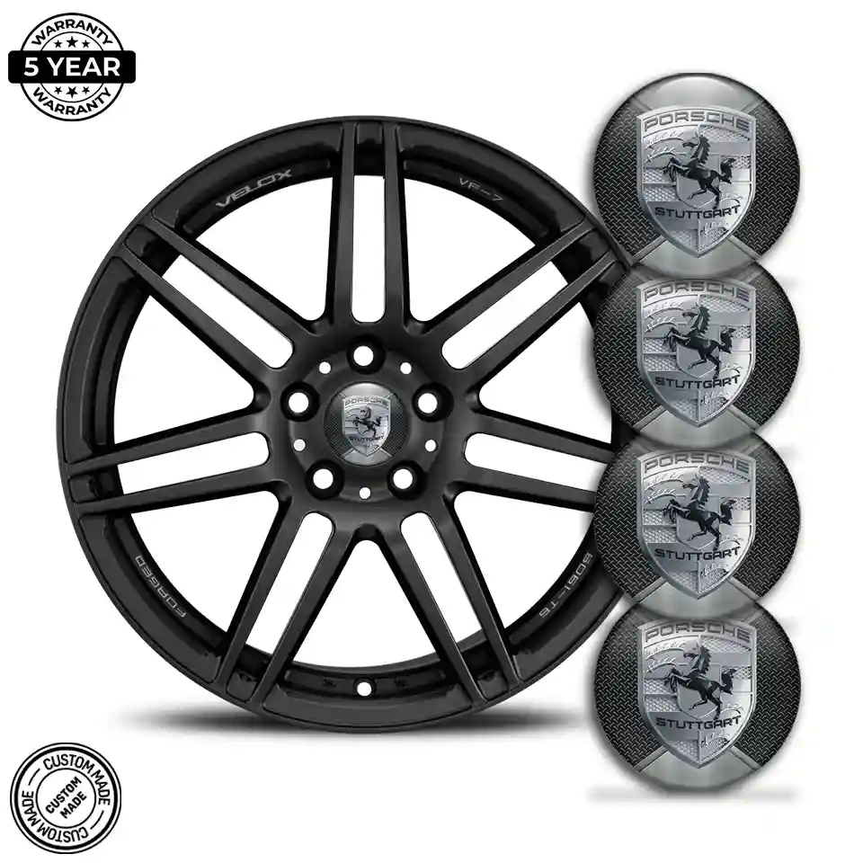 Porsche Wheel Emblem Self-Adhesive Marked Edition