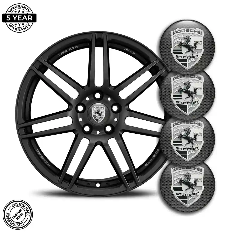 Porsche Wheel Emblem Self-Adhesive Noble Edition