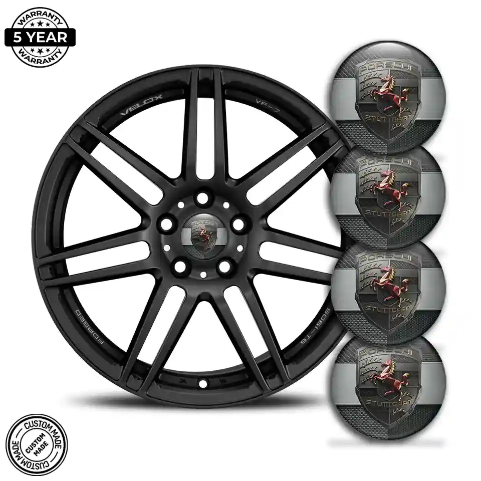 Porsche Wheel Emblem Self-Adhesive Opulent Line