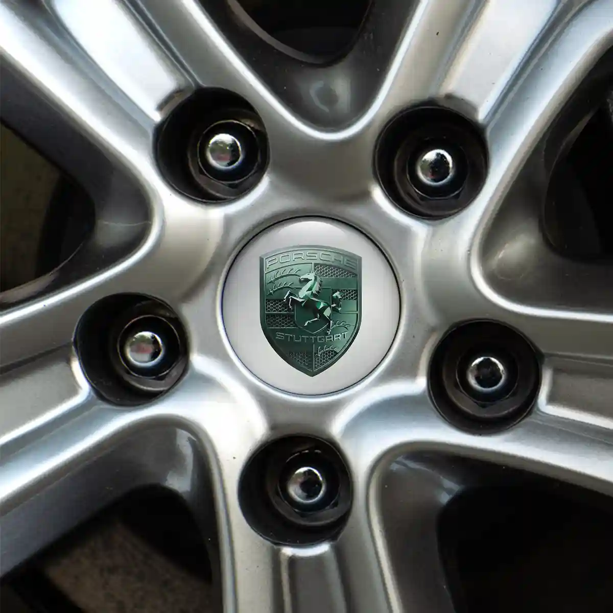 Porsche Wheel Emblem Self-Adhesive Performance Style