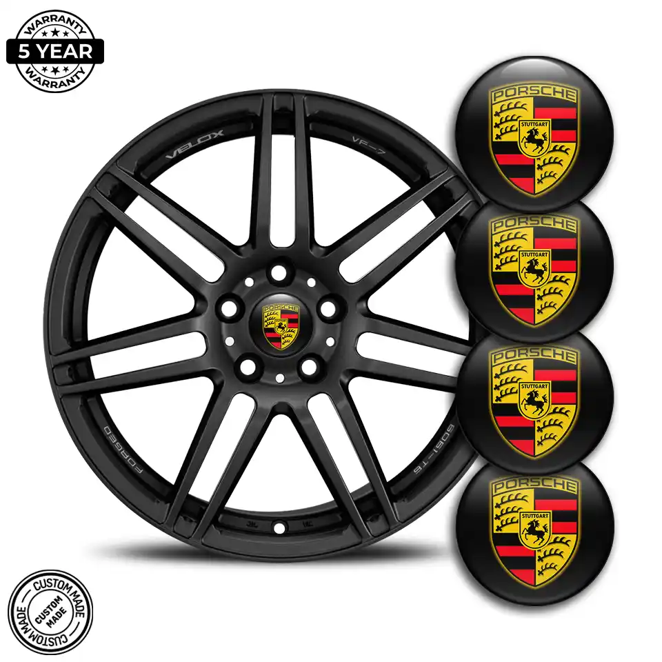 Porsche Wheel Emblem Self-Adhesive Premium Edition