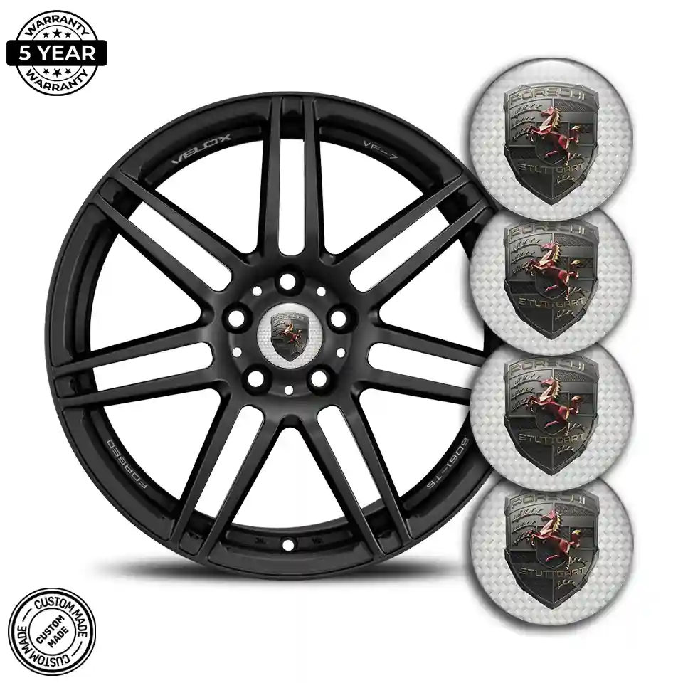 Porsche Wheel Emblem Self-Adhesive Prestige Line