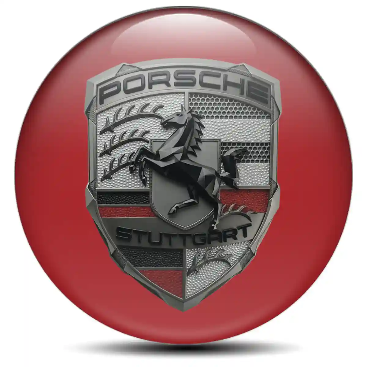 Porsche Wheel Emblem Self-Adhesive Prime Quality